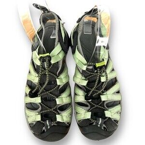 Keen Whisper Sport Sandals Gray/ Lime Green Waterproof Womens Sz 6.5